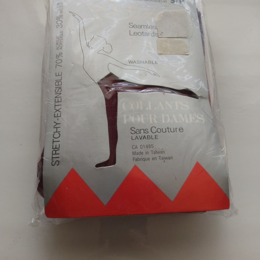 Deluxe Tight Lady's Panty Hose 80's Burgundy Size Small Vintage Pantyhose